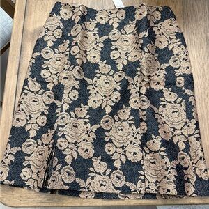 NWT Ann Taylor Floral Pleated Brocade Skirt